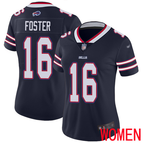 Women Buffalo Bills #16 Robert Foster Limited Navy Blue Inverted Legend NFL Jersey->nfl t-shirts->Sports Accessory